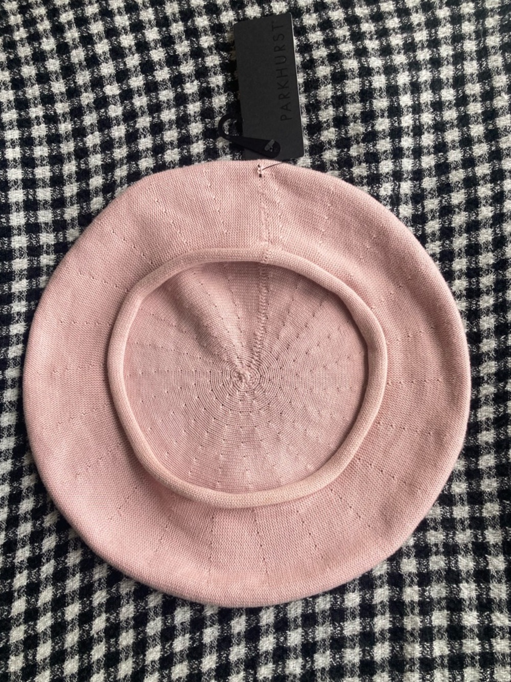 Parkhurst Blush Pink Cotton Beret - Picture 2 of 5